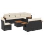 Set de sofás de jardín 8 piezas y cojines ratán sintético negro von , Gartensets - Ref: Foro24-3227008, Preis: 564,67 €, Raba...