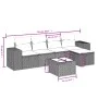 Set de sofás de jardín 6 piezas y cojines ratán sintético negro by , Garden sets - Ref: Foro24-3264402, Price: 366,11 €, Disc...