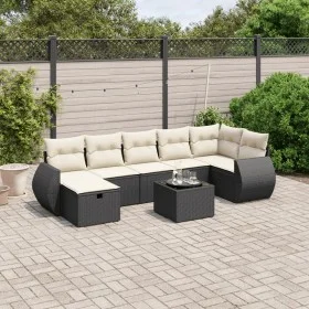 Set de sofás de jardín 8 piezas y cojines ratán sintético negro by , Garden sets - Ref: Foro24-3264132, Price: 491,49 €, Disc...
