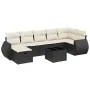 Set de sofás de jardín 8 piezas y cojines ratán sintético negro de , Conjuntos de jardín - Ref: Foro24-3264132, Precio: 493,3...