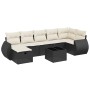 Set de sofás de jardín 8 piezas y cojines ratán sintético negro by , Garden sets - Ref: Foro24-3264132, Price: 458,03 €, Disc...