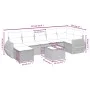 8-teiliges Gartensofa-Set und Kissen aus schwarzem Kunststoff-Rattan. von , Gartensets - Ref: Foro24-3264132, Preis: 493,32 €...
