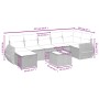 Set de sofás de jardín 8 piezas y cojines ratán sintético negro by , Garden sets - Ref: Foro24-3264132, Price: 458,03 €, Disc...