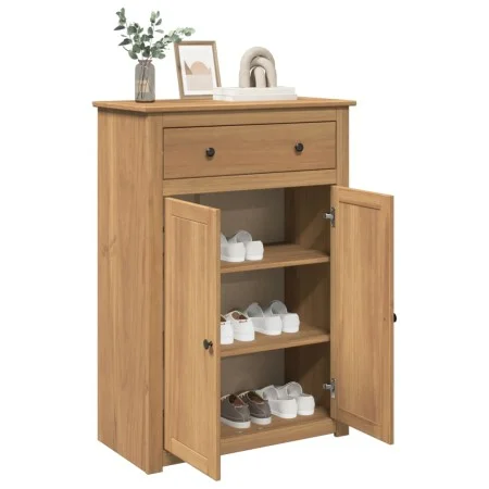 Mueble zapatero Panama madera maciza de pino 80x40x114 cm by , Shoe racks and shoe organizers - Ref: Foro24-4016391, Price: 1...