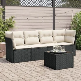 5-piece garden furniture set with black synthetic rattan cushions by , Garden sets - Ref: Foro24-3249075, Price: 299,56 €, Di...
