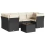 7-piece garden dining set with black synthetic rattan cushions by , Garden sets - Ref: Foro24-3249105, Price: 446,72 €, Disco...