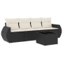 Set de muebles de jardín 5 pzas y cojines ratán sintético negro de , Conjuntos de jardín - Ref: Foro24-3253423, Precio: 320,26 €