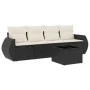 Set de muebles de jardín 5 pzas y cojines ratán sintético negro de , Conjuntos de jardín - Ref: Foro24-3253423, Precio: 327,7...