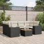 7-piece garden dining set with black synthetic rattan cushions by , Garden sets - Ref: Foro24-3257673, Price: 460,15 €, Disco...