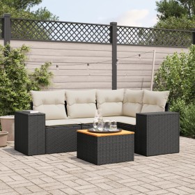 5-piece garden furniture set with black synthetic rattan cushions by , Garden sets - Ref: Foro24-3257757, Price: 335,11 €, Di...