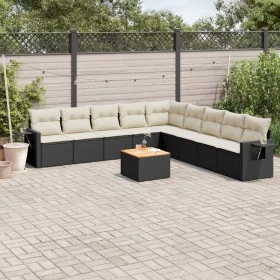 Garden sofa set 10 pieces with black synthetic rattan cushions by , Garden sets - Ref: Foro24-3256938, Price: 564,40 €, Disco...