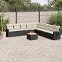 Garden sofa set 10 pieces with black synthetic rattan cushions by , Garden sets - Ref: Foro24-3256938, Price: 564,40 €, Disco...