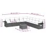 Garden sofa set 10 pieces with black synthetic rattan cushions by , Garden sets - Ref: Foro24-3256938, Price: 564,40 €, Disco...