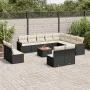 Garden sofa set with 13 pieces of black synthetic rattan and cushions. by , Garden sets - Ref: Foro24-3258878, Price: 742,36 ...