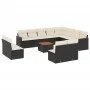 Garden sofa set with 13 pieces of black synthetic rattan and cushions. by , Garden sets - Ref: Foro24-3258878, Price: 742,36 ...