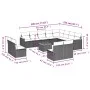 Garden sofa set with 13 pieces of black synthetic rattan and cushions. by , Garden sets - Ref: Foro24-3258878, Price: 742,36 ...
