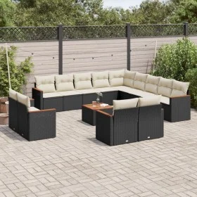 Garden furniture set, 14 pieces with black synthetic rattan cushions. by , Garden sets - Ref: Foro24-3258934, Price: 861,91 €...