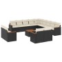 Gartensofagarnitur 14-teilig mit schwarzen Polstern aus synthetischem Rattan. von , Gartensets - Ref: Foro24-3258934, Preis: ...