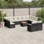 Garden sofa set with 13 pieces of black synthetic rattan and cushions. by , Garden sets - Ref: Foro24-3258850, Price: 766,63 ...