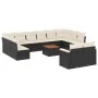 Garden sofa set with 13 pieces of black synthetic rattan and cushions. by , Garden sets - Ref: Foro24-3258850, Price: 766,63 ...