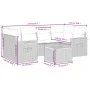 Garten-Essgruppe 7-teilig mit schwarzen Polstern aus synthetischem Rattan von , Gartensets - Ref: Foro24-3226637, Preis: 441,...