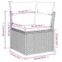Garten-Essgruppe 7-teilig mit schwarzen Polstern aus synthetischem Rattan von , Gartensets - Ref: Foro24-3226637, Preis: 441,...