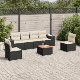 7-piece garden dining set with black synthetic rattan cushions by , Garden sets - Ref: Foro24-3257722, Price: 403,10 €, Disco...