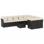 Gartensofagarnitur 10-teilig mit schwarzen Polstern aus synthetischem Rattan von , Gartensets - Ref: Foro24-3250015, Preis: 5...