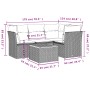 Gartenmöbel-Set 5-teilig mit schwarzen Polstern aus synthetischem Rattan von , Gartensets - Ref: Foro24-3255951, Preis: 319,2...