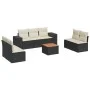 8-piece garden sofa set and black synthetic rattan cushions by , Garden sets - Ref: Foro24-3257729, Price: 458,46 €, Discount: %