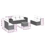 8-piece garden sofa set and black synthetic rattan cushions by , Garden sets - Ref: Foro24-3257729, Price: 458,46 €, Discount: %