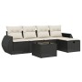 Set de sofás de jardín 6 piezas y cojines ratán sintético negro de , Conjuntos de jardín - Ref: Foro24-3264092, Precio: 349,9...