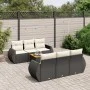 7-piece garden dining set with black synthetic rattan cushions by , Garden sets - Ref: Foro24-3257225, Price: 484,80 €, Disco...