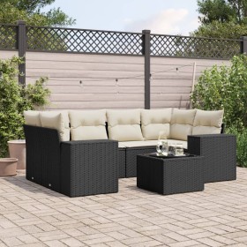 7-piece garden dining set with black synthetic rattan cushions by , Garden sets - Ref: Foro24-3254653, Price: 462,00 €, Disco...