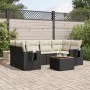 Garten-Essgruppe 7-teilig mit schwarzen Polstern aus synthetischem Rattan von , Gartensets - Ref: Foro24-3256791, Preis: 439,...