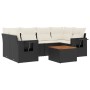 Set de comedor de jardín 7 pzas y cojines ratán sintético negro de , Conjuntos de jardín - Ref: Foro24-3256791, Precio: 448,90 €