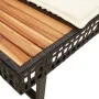 Set de sofás jardín 2 pzas con cojines ratán PE y vidrio negro by , Garden sets - Ref: Foro24-3277493, Price: 396,11 €, Disco...
