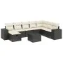 Set de sofás de jardín 8 piezas y cojines ratán sintético negro by , Garden sets - Ref: Foro24-3264522, Price: 538,26 €, Disc...