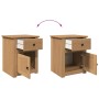Mesita de noche Panama madera maciza de pino 46x40x57 cm de , Mesitas de noche - Ref: Foro24-4016383, Precio: 73,54 €, Descue...