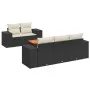 Set de sofás de jardín 6 piezas y cojines ratán sintético negro de , Conjuntos de jardín - Ref: Foro24-3257659, Precio: 432,9...