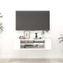 Mueble de TV colgante madera contrachapada blanco 100x30x26,5cm de , Muebles TV - Ref: Foro24-806229, Precio: 49,95 €, Descue...