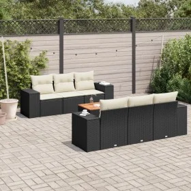 7-piece garden dining set with black synthetic rattan cushions by , Garden sets - Ref: Foro24-3257666, Price: 477,50 €, Disco...