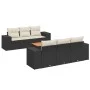 7-piece garden dining set with black synthetic rattan cushions by , Garden sets - Ref: Foro24-3257666, Price: 477,19 €, Disco...