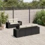 6-piece garden sofa set with black synthetic rattan cushions by , Garden sets - Ref: Foro24-3254633, Price: 444,13 €, Discoun...