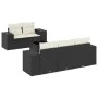 6-piece garden sofa set with black synthetic rattan cushions by , Garden sets - Ref: Foro24-3254633, Price: 444,13 €, Discoun...