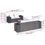 6-piece garden sofa set with black synthetic rattan cushions by , Garden sets - Ref: Foro24-3254633, Price: 444,13 €, Discoun...