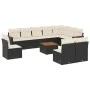 Garden sofa set 11 pieces and black synthetic rattan cushions by , Garden sets - Ref: Foro24-3258479, Price: 604,98 €, Discou...