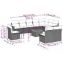 Garden sofa set 11 pieces and black synthetic rattan cushions by , Garden sets - Ref: Foro24-3258479, Price: 604,98 €, Discou...
