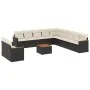 Gartensofa-Set, 12-teilig, mit schwarzen Kissen und Kunststoff-Rattan. von , Gartensets - Ref: Foro24-3258535, Preis: 739,95 ...