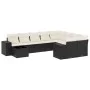 Garden sofa set 10 pieces with black synthetic rattan cushions by , Garden sets - Ref: Foro24-3255393, Price: 610,97 €, Disco...